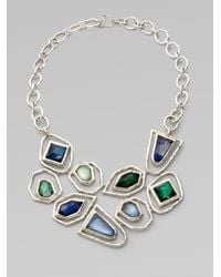 Ippolita | Metallic Quartz Adorned Sterling Silver Bib Necklace | Lyst