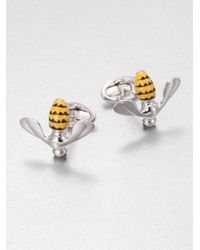 Jan Leslie | Metallic Enameled Bee Cuff Links for Men | Lyst