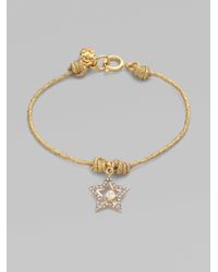 Juicy Couture | Metallic Star Charm Cord Bracelet | Lyst