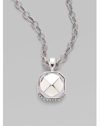 Lagos | Metallic Sterling Silver Rock Pendant Necklace | Lyst