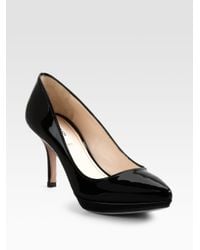 Prada | Black Patent Leather Pumps | Lyst