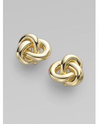 Roberto Coin | Metallic 18k Gold Knot Earrings | Lyst