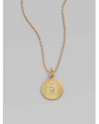 Dominique Cohen | Metallic Diamond 18k Gold Medallion Pendant Necklace | Lyst