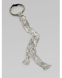 Donna Karan | Metallic Mesh Tie Necklace | Lyst