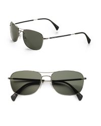 Giorgio Armani | Gray Classic Metal Navigator Sunglasses/ruthenium for Men | Lyst