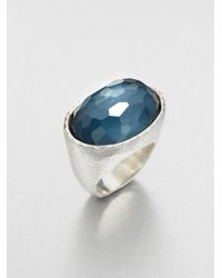 Ippolita | Blue Indigo Doublet Sterling Silver Oval Ring | Lyst