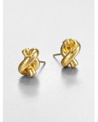 kate spade new york | Metallic Sailor's Knot Stud Earrings/goldtone | Lyst