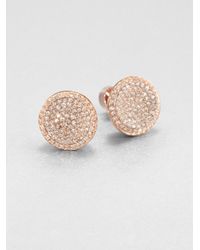 Michael Kors | Pink Concave Sparkle Stud Earrings | Lyst