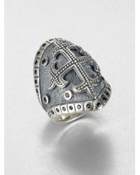 Scott Kay | Metallic Sterling Silver Cross Ring for Men | Lyst