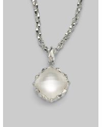 Stephen Webster | Metallic Mother Of Pearl Crystal Haze Sterling Silver Square Pendant Necklace | Lyst