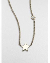 Sydney Evan | Metallic Mini Star 14k Gold Necklace | Lyst