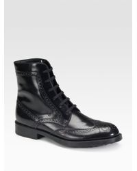Tod's | Black Stivaletto Leather Boots for Men | Lyst