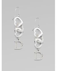 Dior | Metallic Heart Earrings | Lyst
