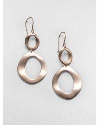 Ippolita | Metallic Rosé Open Oval Snowman Earrings | Lyst
