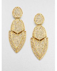 Kara Ross | Metallic Artemis Sparkle Drop Earrings | Lyst