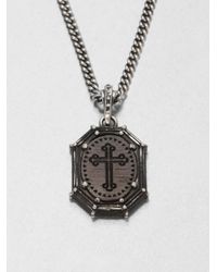 King Baby Studio | Metallic Cross Frame Pendant Necklace | Lyst