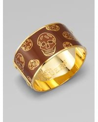 Alexander McQueen | Metallic Largeskull Cuff Bracelet | Lyst