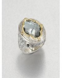 Konstantino | Metallic Astritis Prasiolite, 18k Yellow Gold & Sterling Silver Ring | Lyst