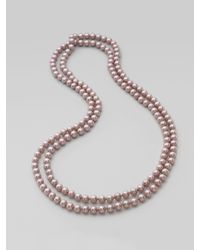 Majorica | Pink Nuage Round Pearl Necklace | Lyst