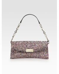 Jimmy Choo | Metallic Glitter Clutch | Lyst