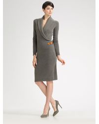 Ralph Lauren Black Label | Gray Harper Stretch-wool Dress | Lyst