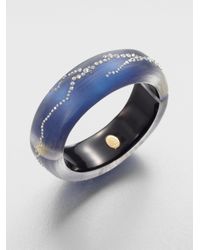 Alexis Bittar | Blue Jeweled Lucite Bangle Bracelet | Lyst