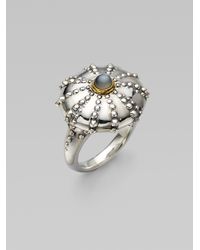 Elizabeth and James | Metallic Gray Moonstone Sterling Silver Sea Urchin Ring | Lyst