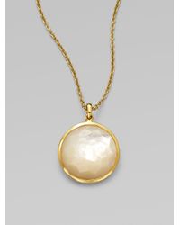 Ippolita | Metallic Rock Candy Lollipop Mother-of-pearl & 18k Yellow Gold Pendant Necklace | Lyst