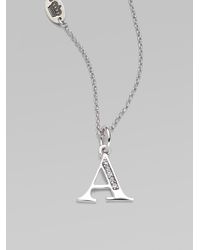 Juicy Couture | Metallic Sparkle Initial Necklace | Lyst