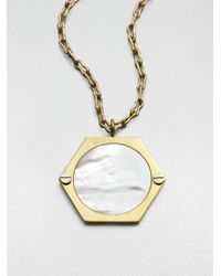 Kelly Wearstler | Metallic Motherofpearl Spyglass Pendant Necklace | Lyst
