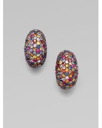 M.c.l Matthew Campbell Laurenza | Multicolored Sapphire PavÉ Oval Clip-On Earring | Lyst