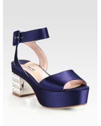miu miu blue heels