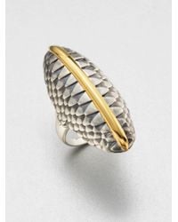 Elizabeth and James | Metallic 23k Gold Sterling Silver Oval Ring | Lyst