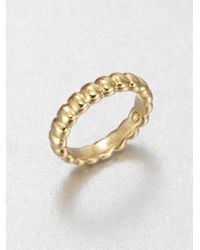 John Hardy | Metallic 18k Yellow Gold Ribbed Ring | Lyst