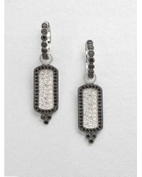 Jude Frances | Metallic Black Diamond Accented White Sapphire and Spinel Earring Charms | Lyst