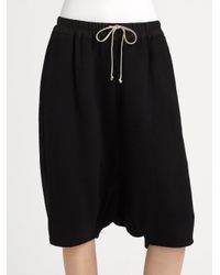 Rick Owens | Black Cashmere Box Pod Shorts | Lyst