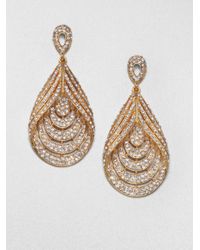 ABS By Allen Schwartz | Metallic Glass Chandelier Teardrop Earrings | Lyst
