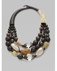 Alexis Bittar | Brown Zanzibar Beaded Necklace | Lyst