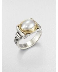 Konstantino | Metallic Freshwater Pearl Sterling Silver and 18k Yellow Gold Ring | Lyst