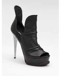 Vera Wang Lavender | Black Buffy Side-cut Platform Ankle Boots | Lyst