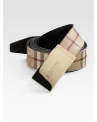 Burberry | Brown Signature Belt for Men | Lyst