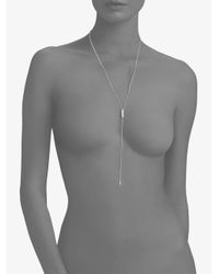 Gucci | Diamantissima Diamond & 18K White Gold Lariat Necklace | Lyst