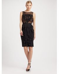 Jason Wu | Black Ruffle Chiffon Sheath Dress | Lyst
