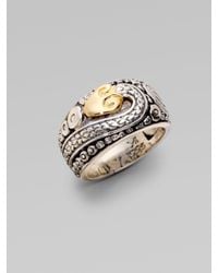 Konstantino | Metallic Sterling Silver 18k Yellow Gold Snake Ring | Lyst