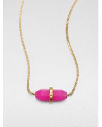 Michael Kors | Purple Pink Mountain Jade Pendant Necklace | Lyst