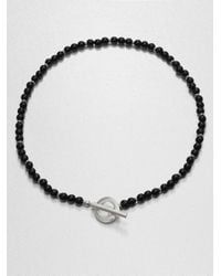 Gucci | Black Silver and Onyx Necklace | Lyst
