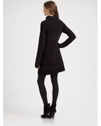 Theory | Black Shad Wool-blend Turtleneck Sweater Dress | Lyst