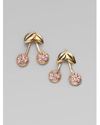 Juicy Couture | Pink Pav233 Cherry Earrings | Lyst
