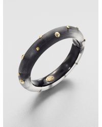 Alexis Bittar | Black Studded Lucite Bangle Bracelet | Lyst