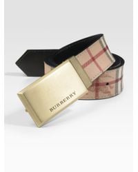 Burberry | Brown Barnesfield Classic Haymarket Check Belt for Men | Lyst